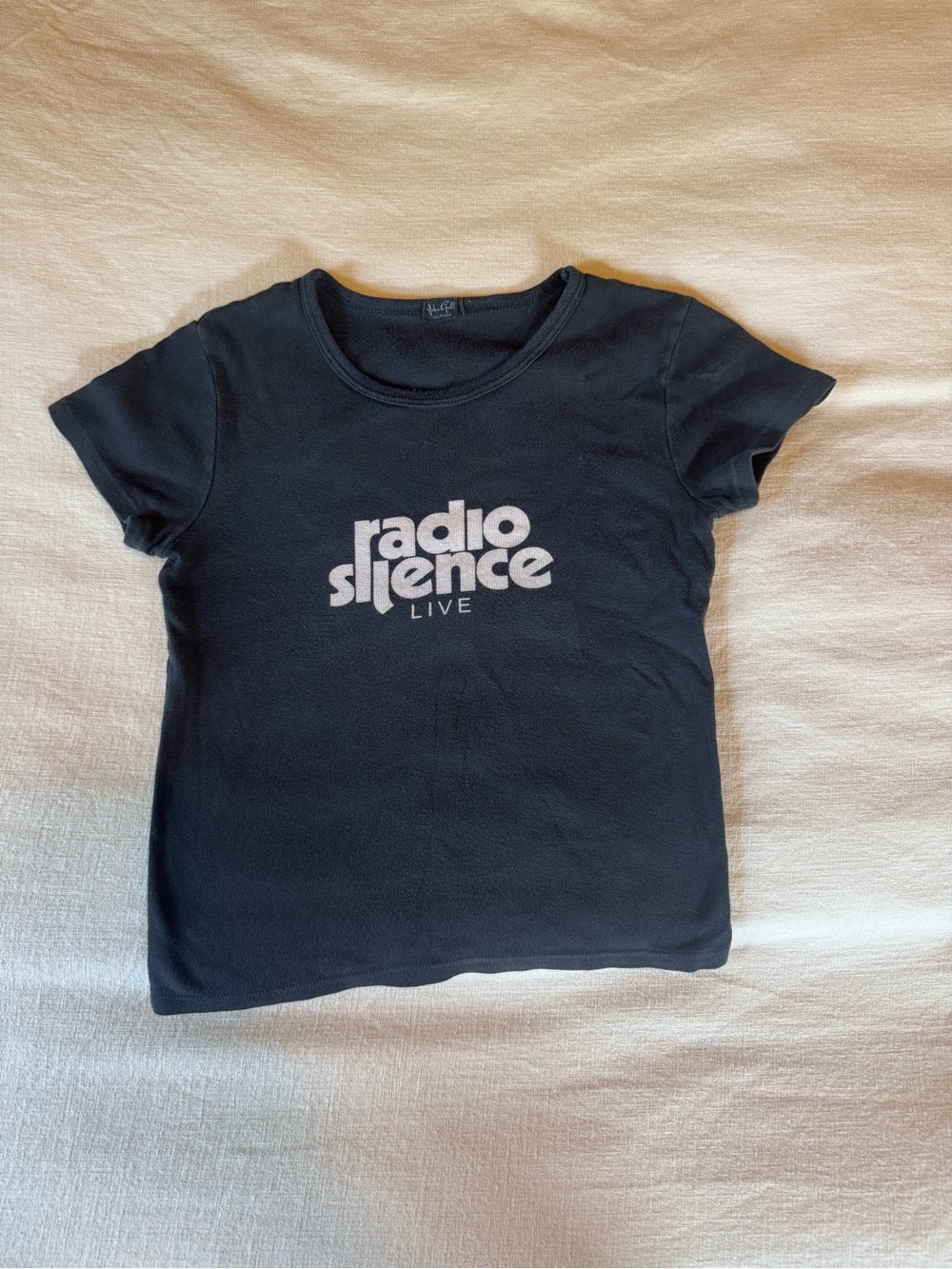 Brandy Melville Black Graphic Baby Tee